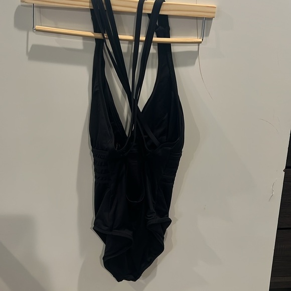 La Blanca Black Strappy One-Piece Swimsuit - Picture 4 of 6